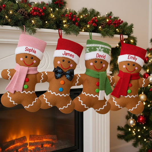 Frohe Weihnachten – Personalisierter Weihnachtsstrumpf in Familienform