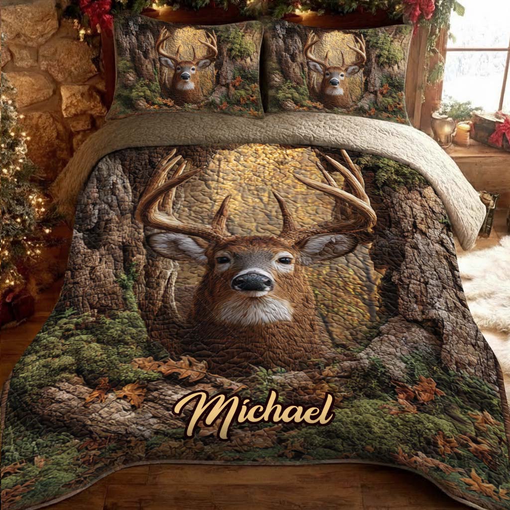 J'adore la chasse - Ensemble de courtepointe de chasse personnalisé