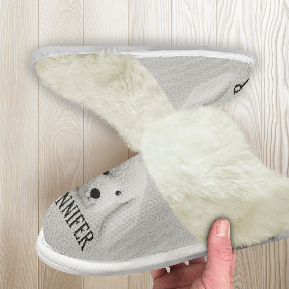 Amis à fourrure - Pantoufles personnalisées pour chiens avec doublure en fourrure