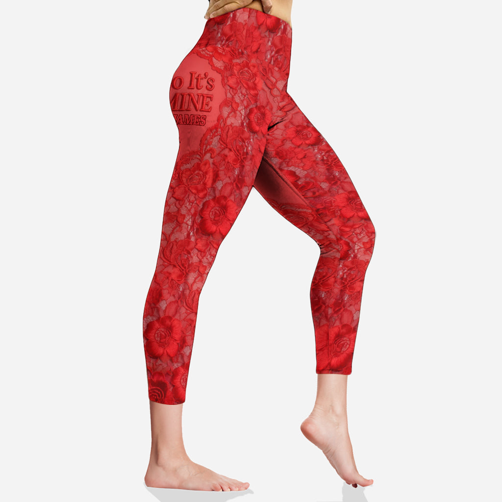 I Licked It so It's Mine - Personalized Couple Leggings