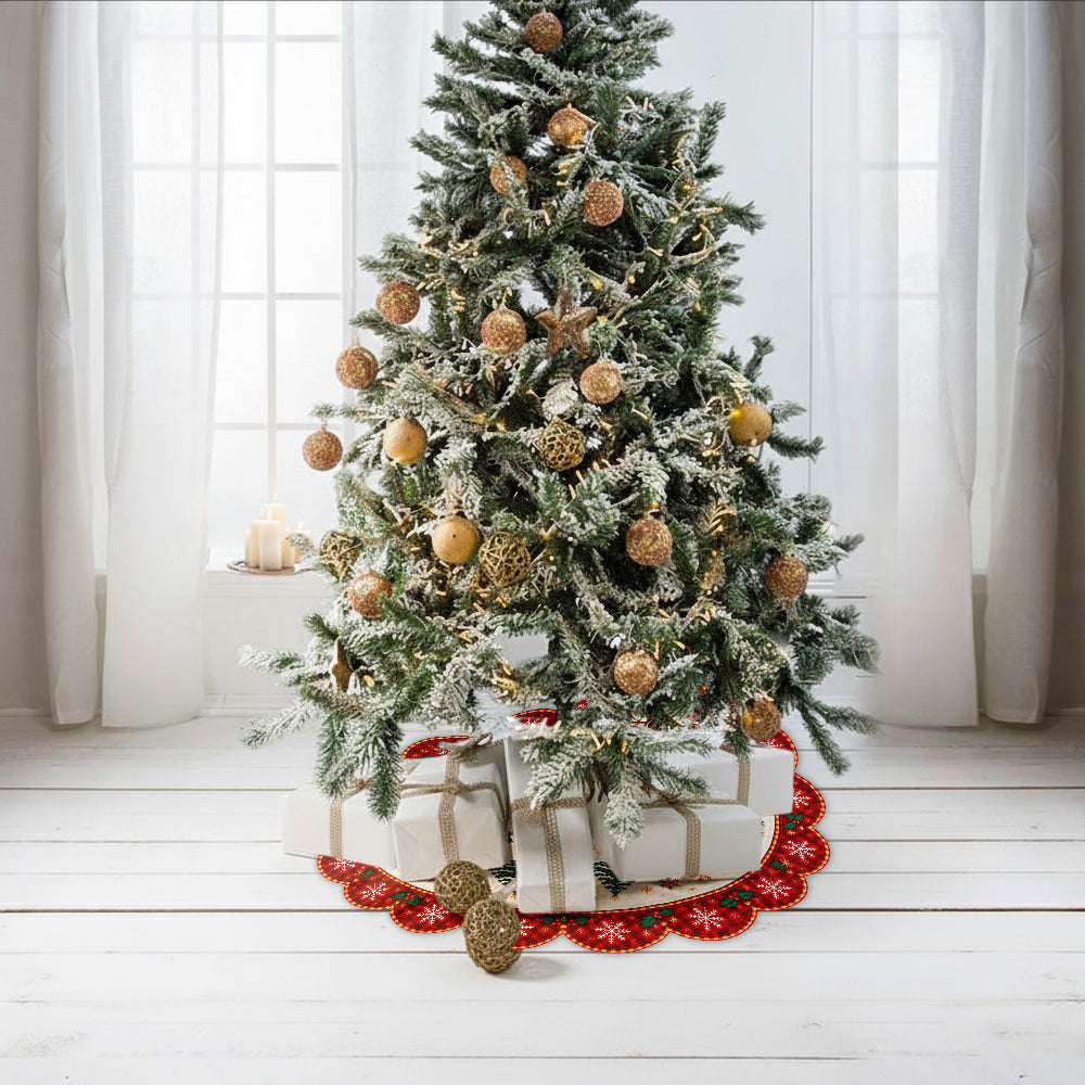 Christmas Train Family - Personalized Grandma Shaped Tree Skirt