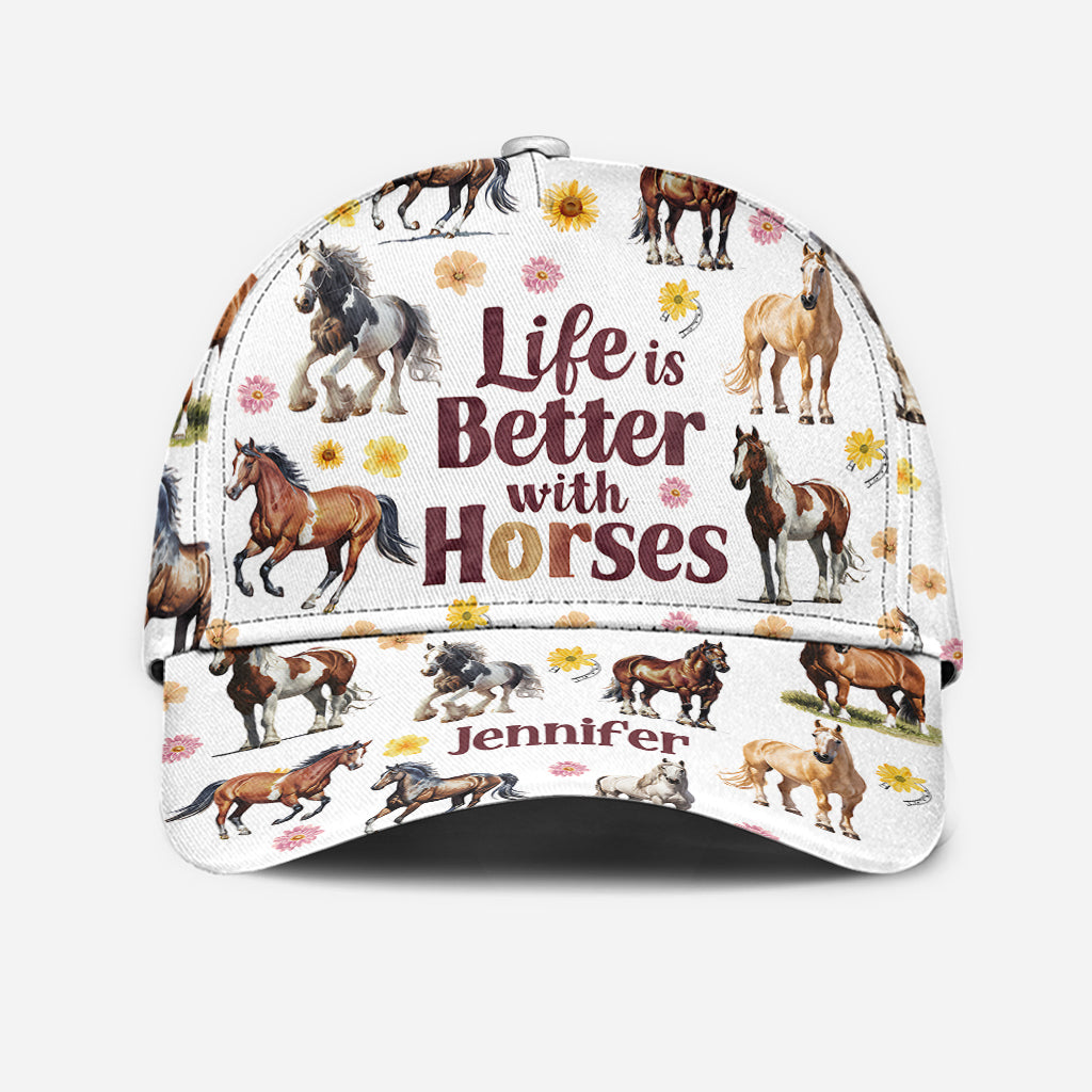 Life Is Better With Horses - Personalized Horse Classic Cap