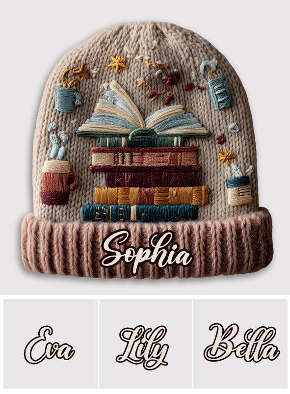 J'adore lire - Bonnet personnalisé avec un livre