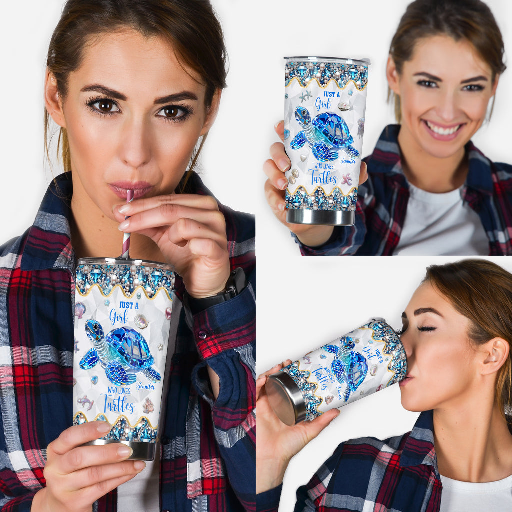 Crystal Sea - Personalized Turtle Tumbler