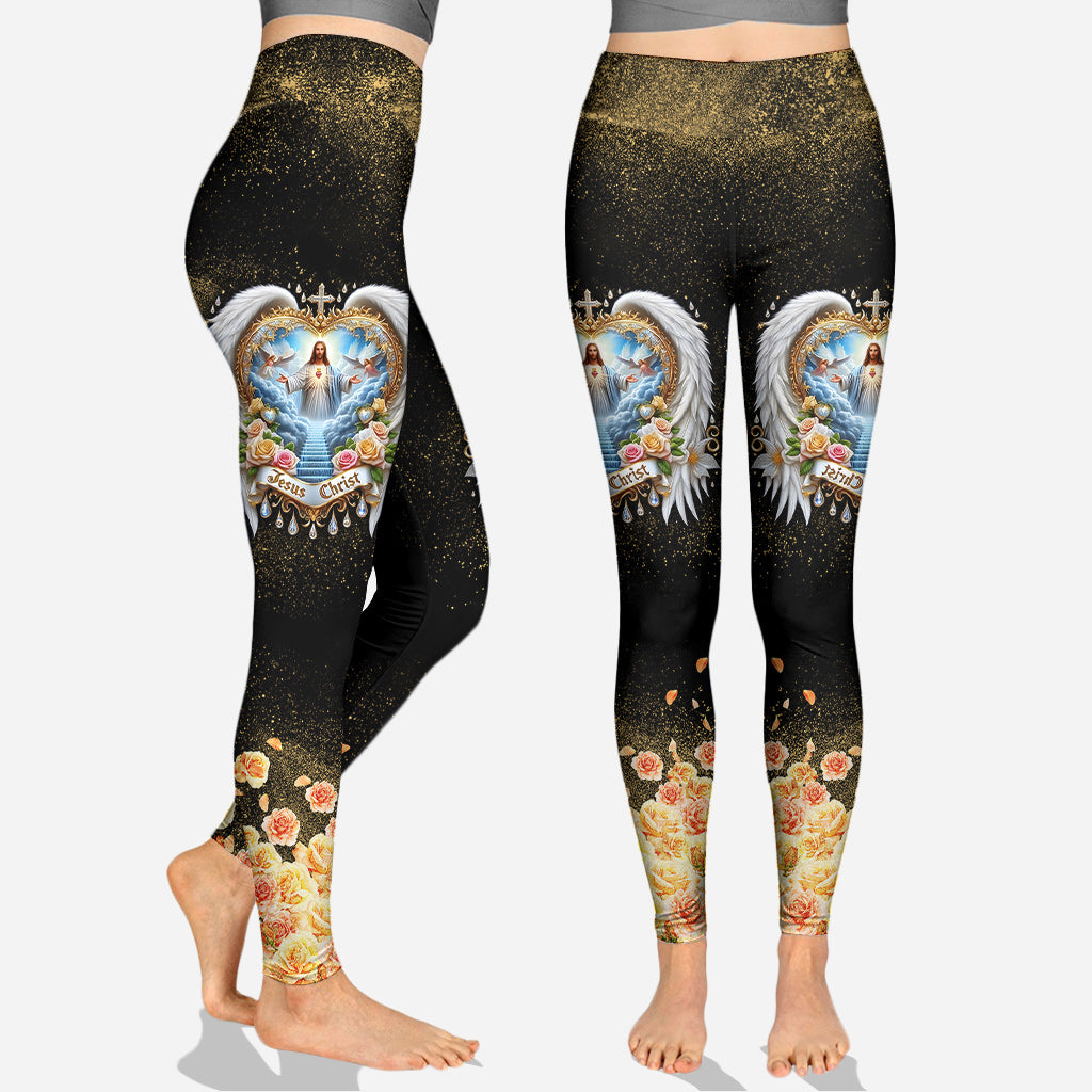 Ich glaube an Gott und die Kraft des Gebets – Personalisierter christlicher Hoodie und Leggings