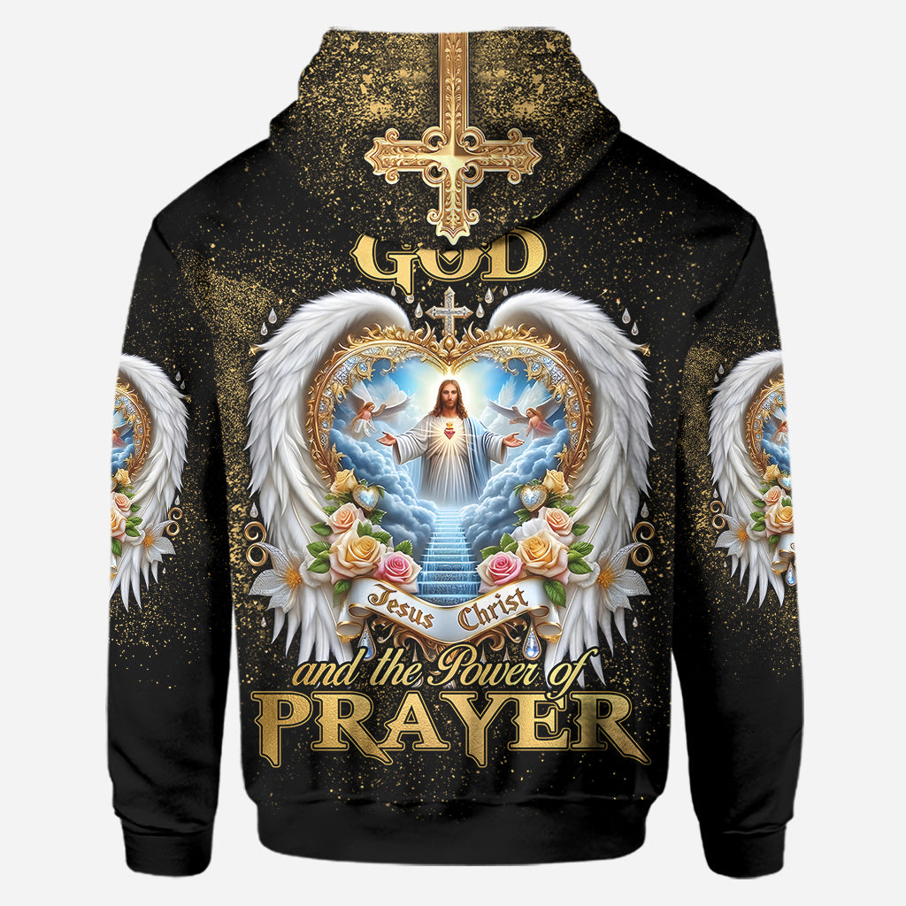 Ich glaube an Gott und die Kraft des Gebets – Personalisierter christlicher Hoodie und Leggings