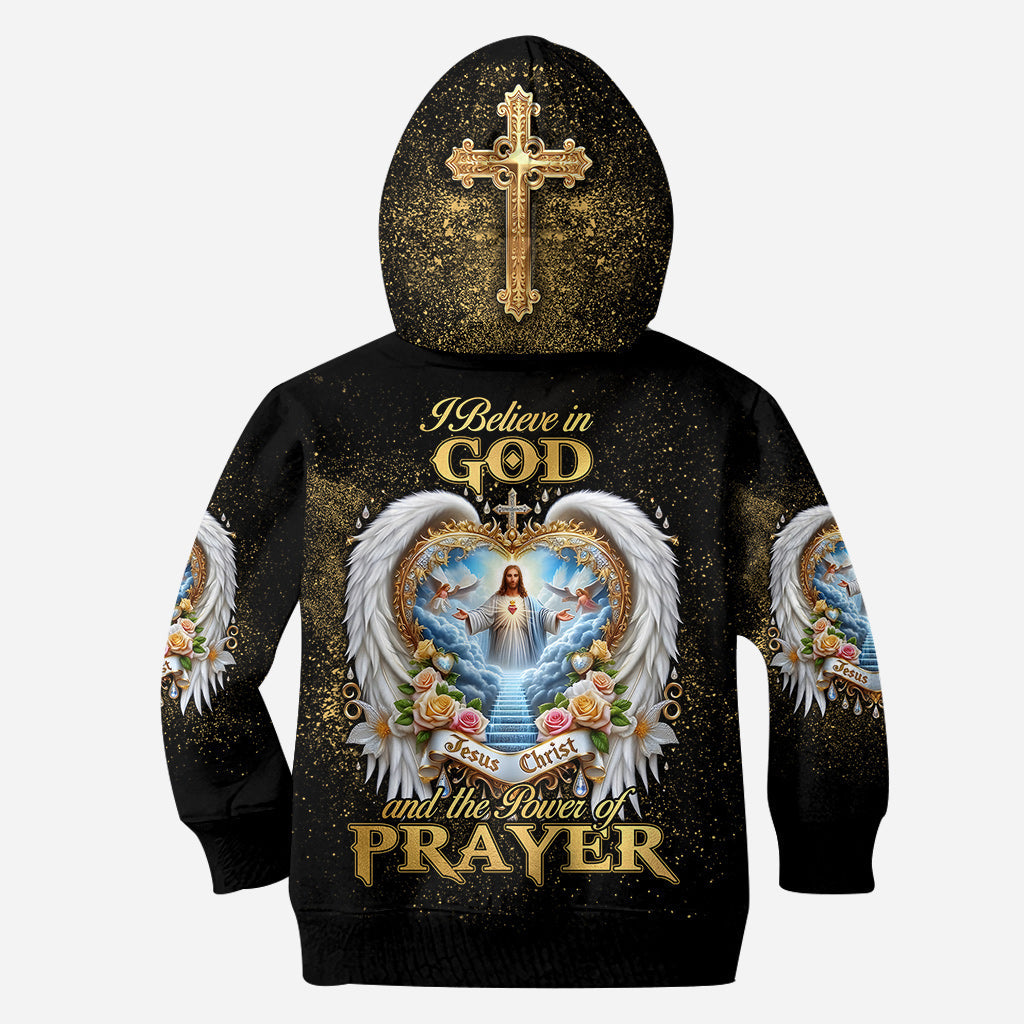 Ich glaube an Gott und die Kraft des Gebets – Personalisierter christlicher Hoodie und Leggings