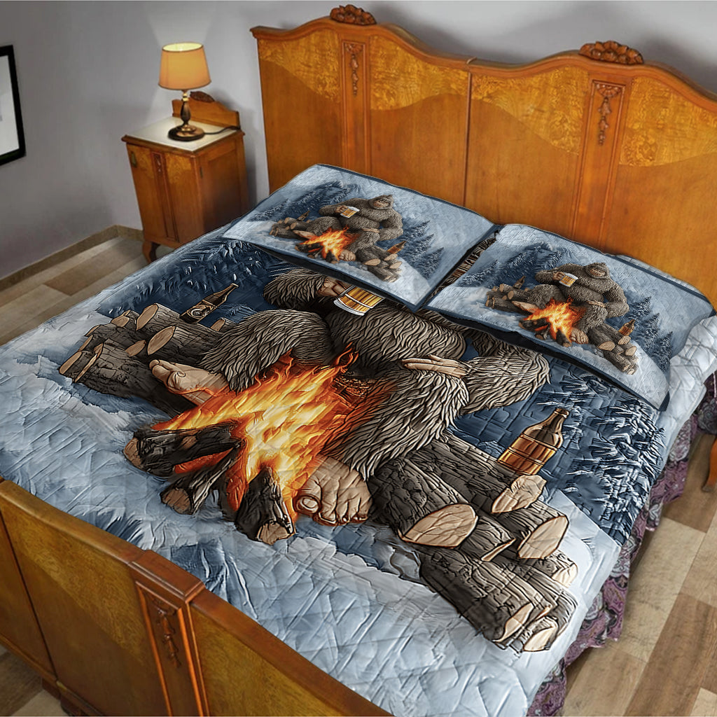 Personalisiertes Wanderquilt-Set für Bigfoot-Liebhaber