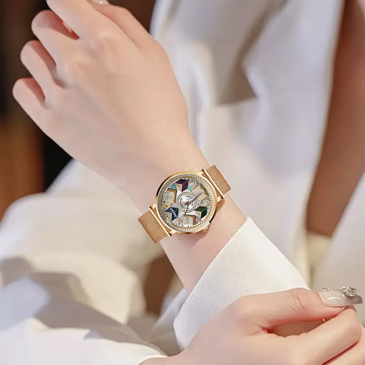So Many Books So Little Time - Personalized Book Women Hand Watch