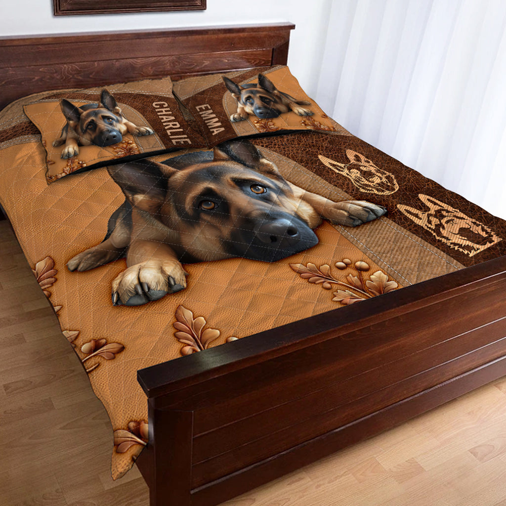 Ensemble de couette personnalisé pour chien Berger Allemand endormi
