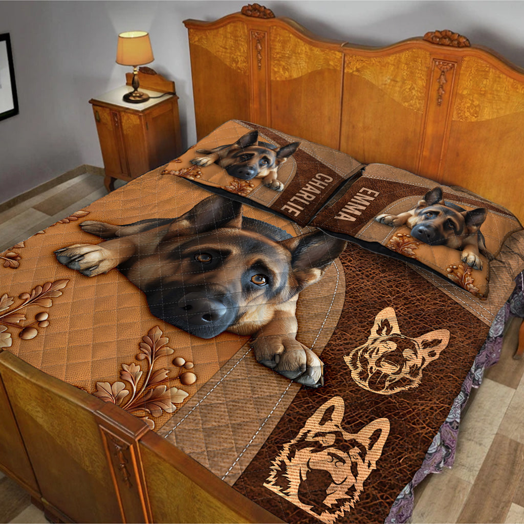 Ensemble de couette personnalisé pour chien Berger Allemand endormi