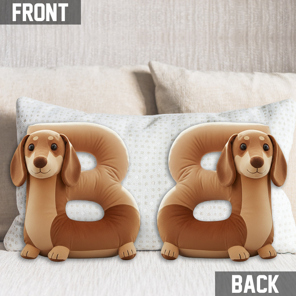 Coussin personnalisé en forme de teckel mignon
