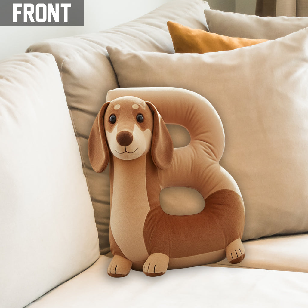 Coussin personnalisé en forme de teckel mignon