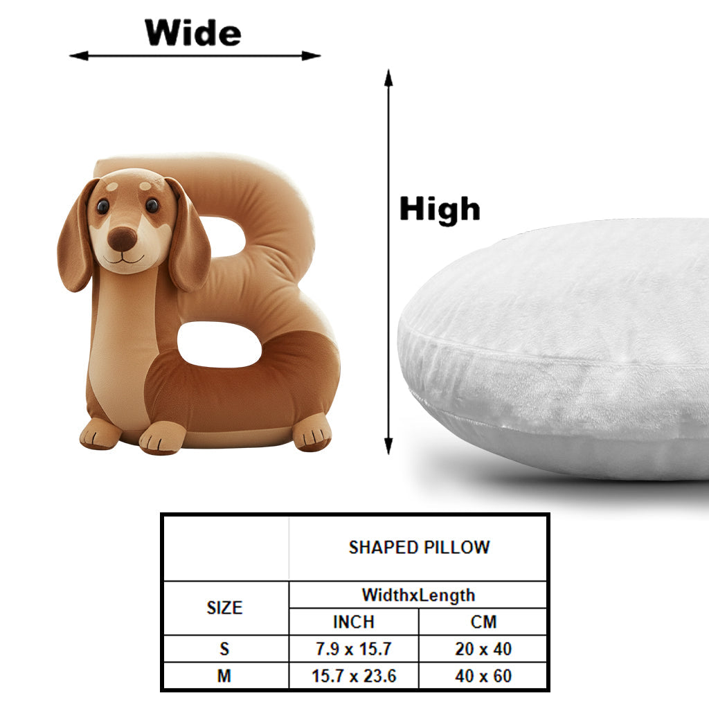 Coussin personnalisé en forme de teckel mignon