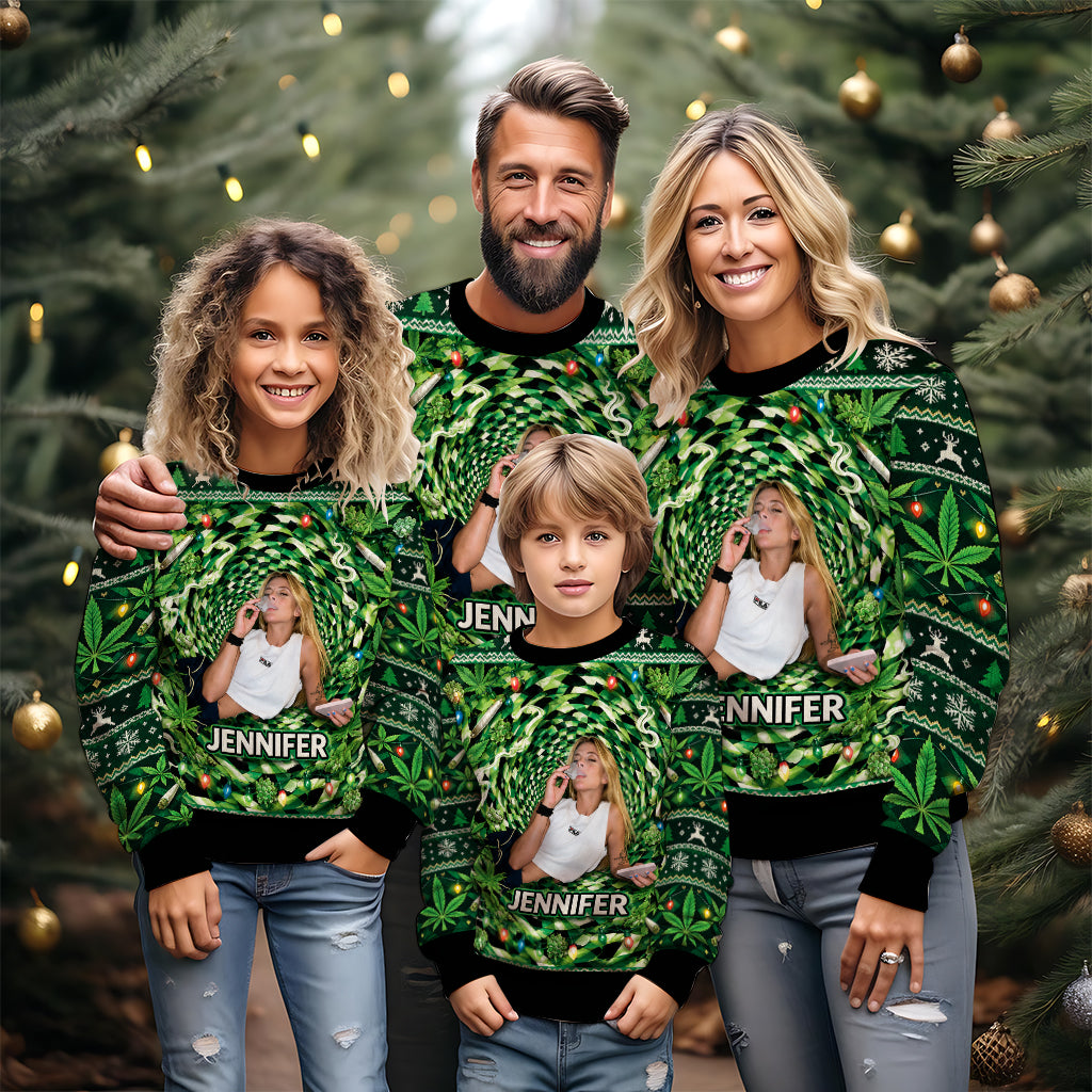 Stoner - Personalized Weed Ugly Sweater