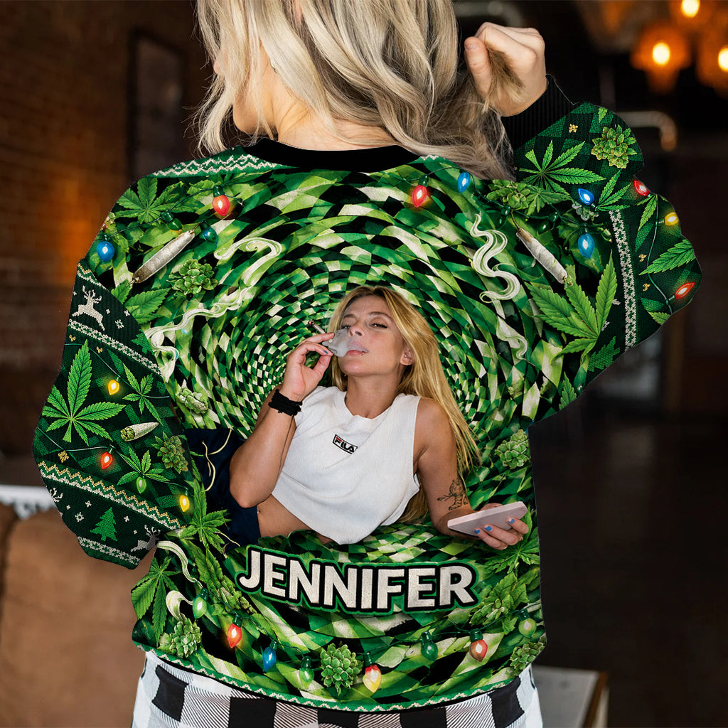 Stoner - Personalized Weed Ugly Sweater