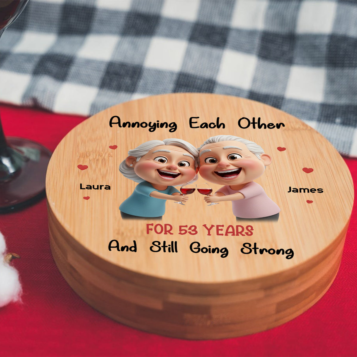 Sich gegenseitig nerven – Überzeichnetes Maskottchen – Personalisiertes Weinöffner-Set