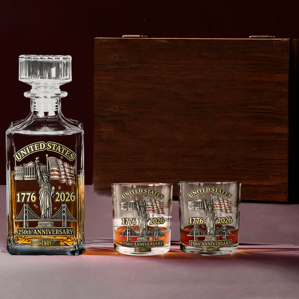 250th Anniversary - Personalized Whiskey Decanter Set