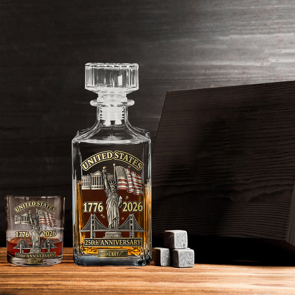 250th Anniversary - Personalized Whiskey Decanter Set