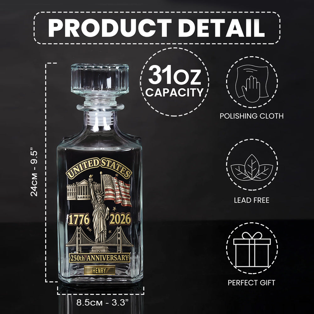 250th Anniversary - Personalized Whiskey Decanter Set