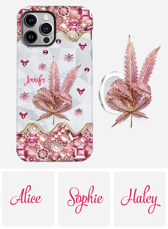 Il y a toujours du cannabis quelque part - Coque de téléphone et support de téléphone personnalisés avec impression intégrale -