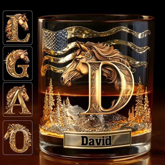 Liebe Pferde – Personalisiertes Whiskyglas mit Pferdemotiv