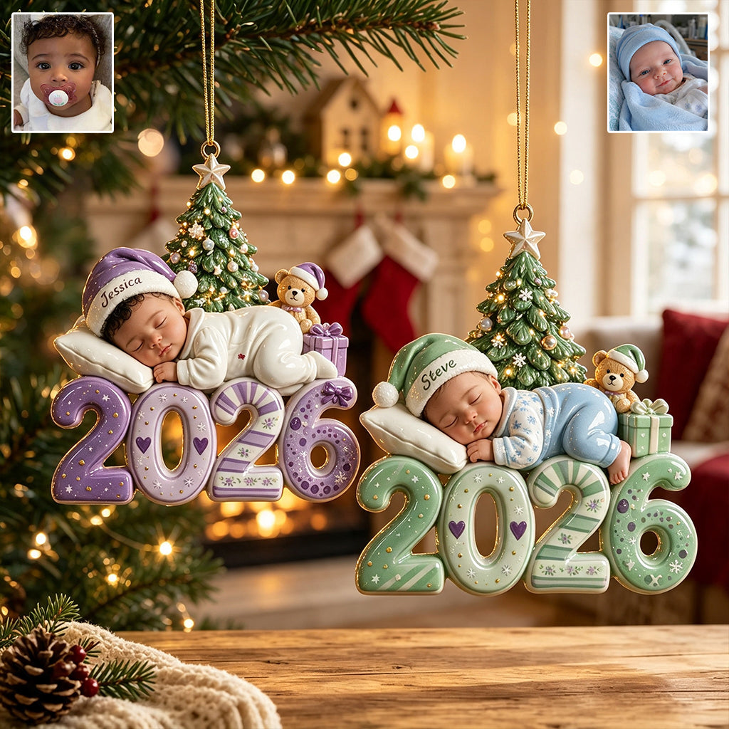 Premier Noël de Bébé - Ornement 3D Premium Personnalisé