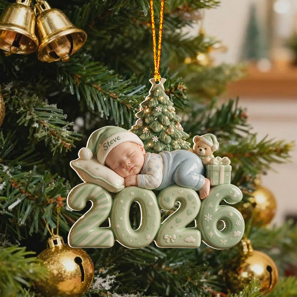 Premier Noël de Bébé - Ornement 3D Premium Personnalisé