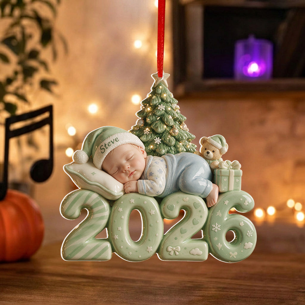 Premier Noël de Bébé - Ornement 3D Premium Personnalisé