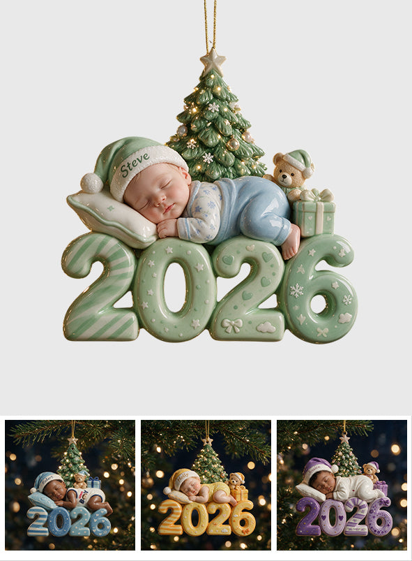 Premier Noël de Bébé - Ornement 3D Premium Personnalisé