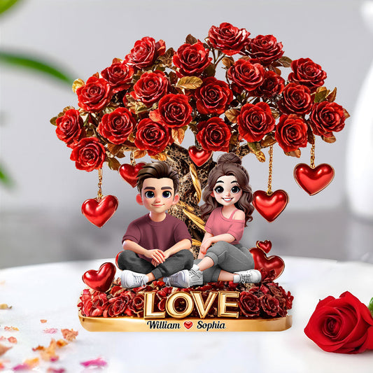 I Love You - Personalized Couple Custom Shaped Acrylic Plaque