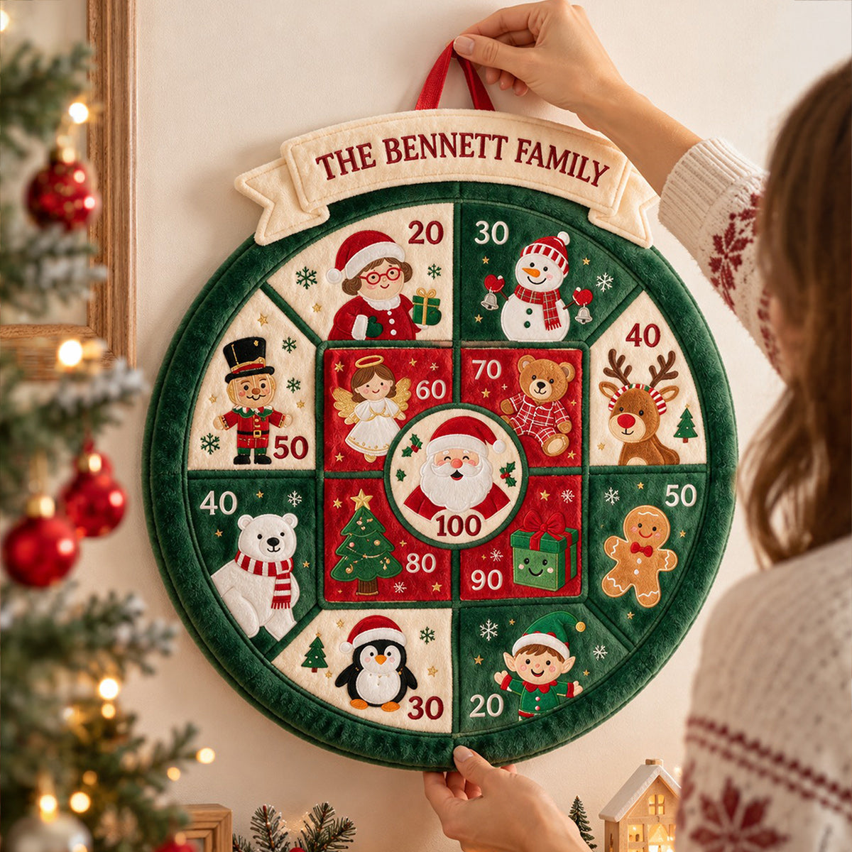 Merry Little Showdown - Personalized Family Sticky Ball Dart Board Set