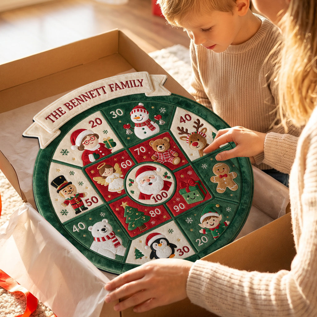 Merry Little Showdown - Personalized Family Sticky Ball Dart Board Set