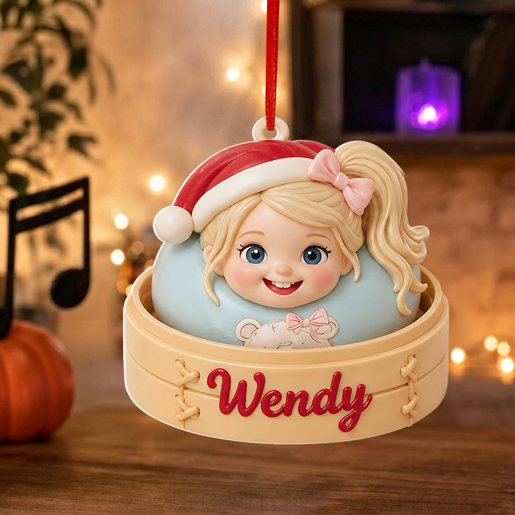 Merry Christmas Dumpling Gift For Kids - Personalized Kid Premium 3D Ornament