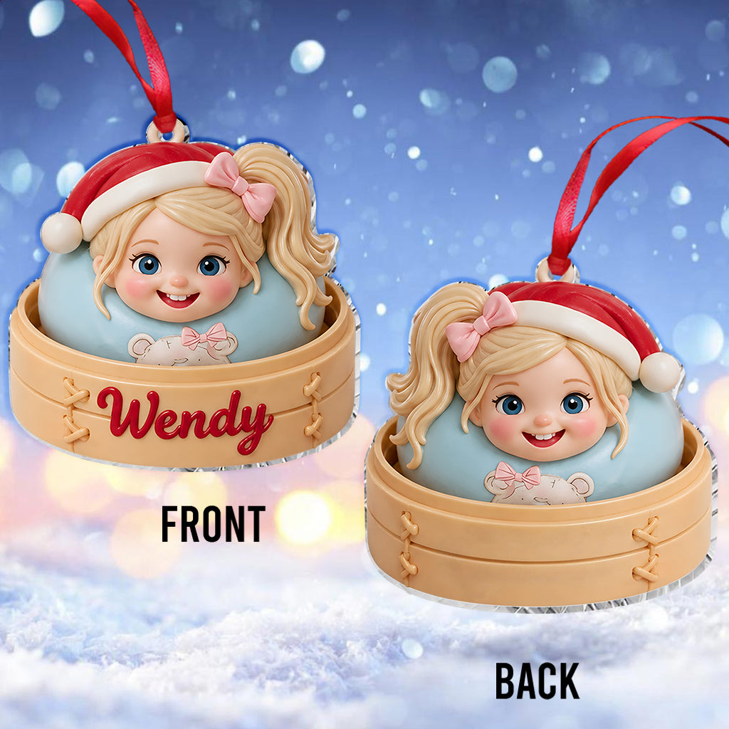 Merry Christmas Dumpling Gift For Kids - Personalized Kid Premium 3D Ornament