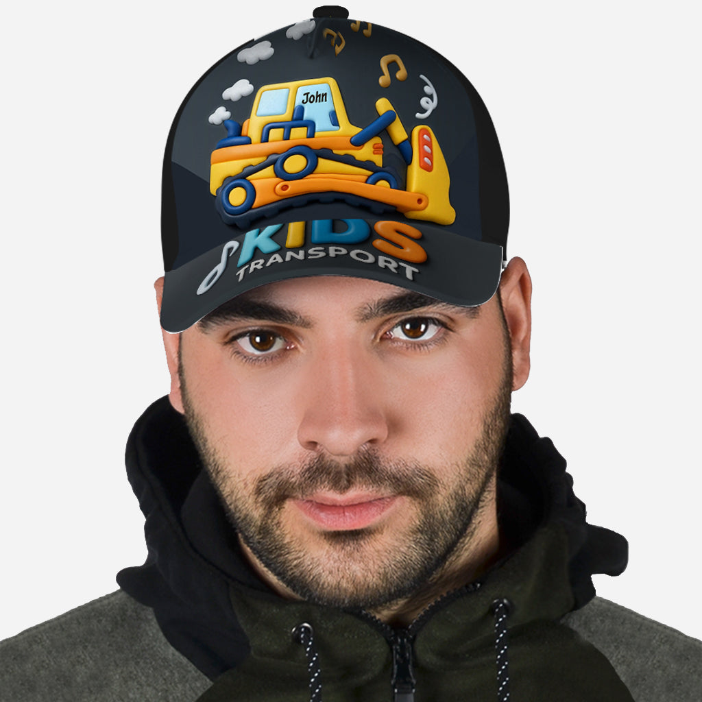 Cadeau mignon pour enfants sur le thème des transports - Casquette classique personnalisée pour enfant