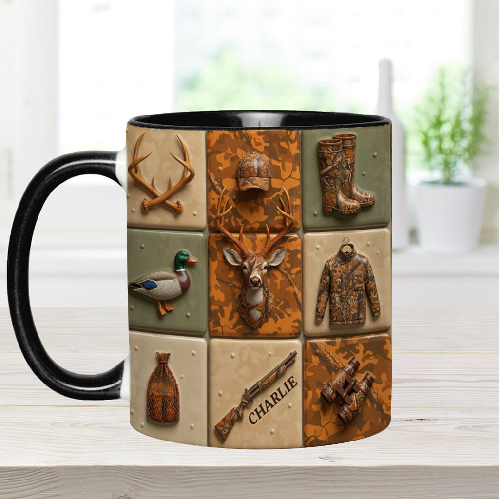 Liebe zur Jagd – Personalisierte Tasse mit Jagdmotiv
