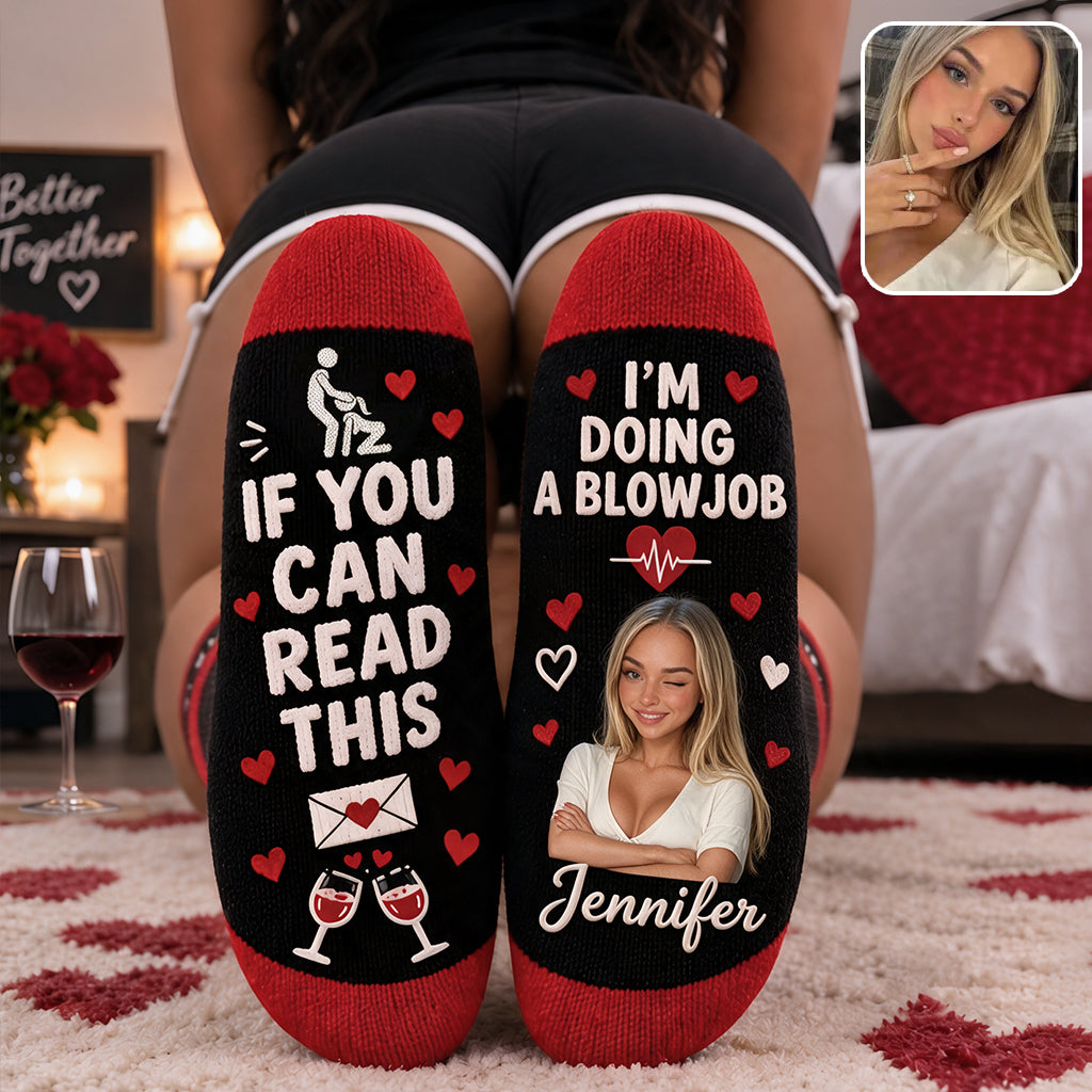 I'm Doing A Blowjob - Personalized Spicy Couple Socks
