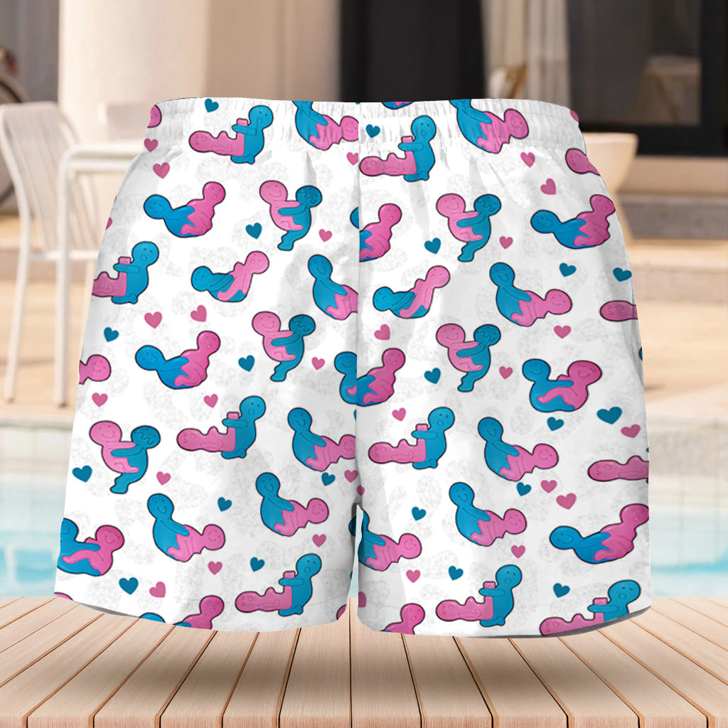 I Love You - Personalized Couple Men Swim Trunks With Liner