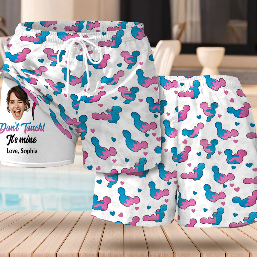 I Love You - Personalized Couple Men Swim Trunks With Liner