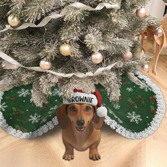 Fröhliche Dogmas – Individuelles Foto – Personalisierte Baumdecke in Hundeform