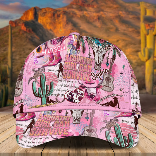 Wild Soul Cowgirl – Personalisierte Cowgirl-Klassiker-Kappe