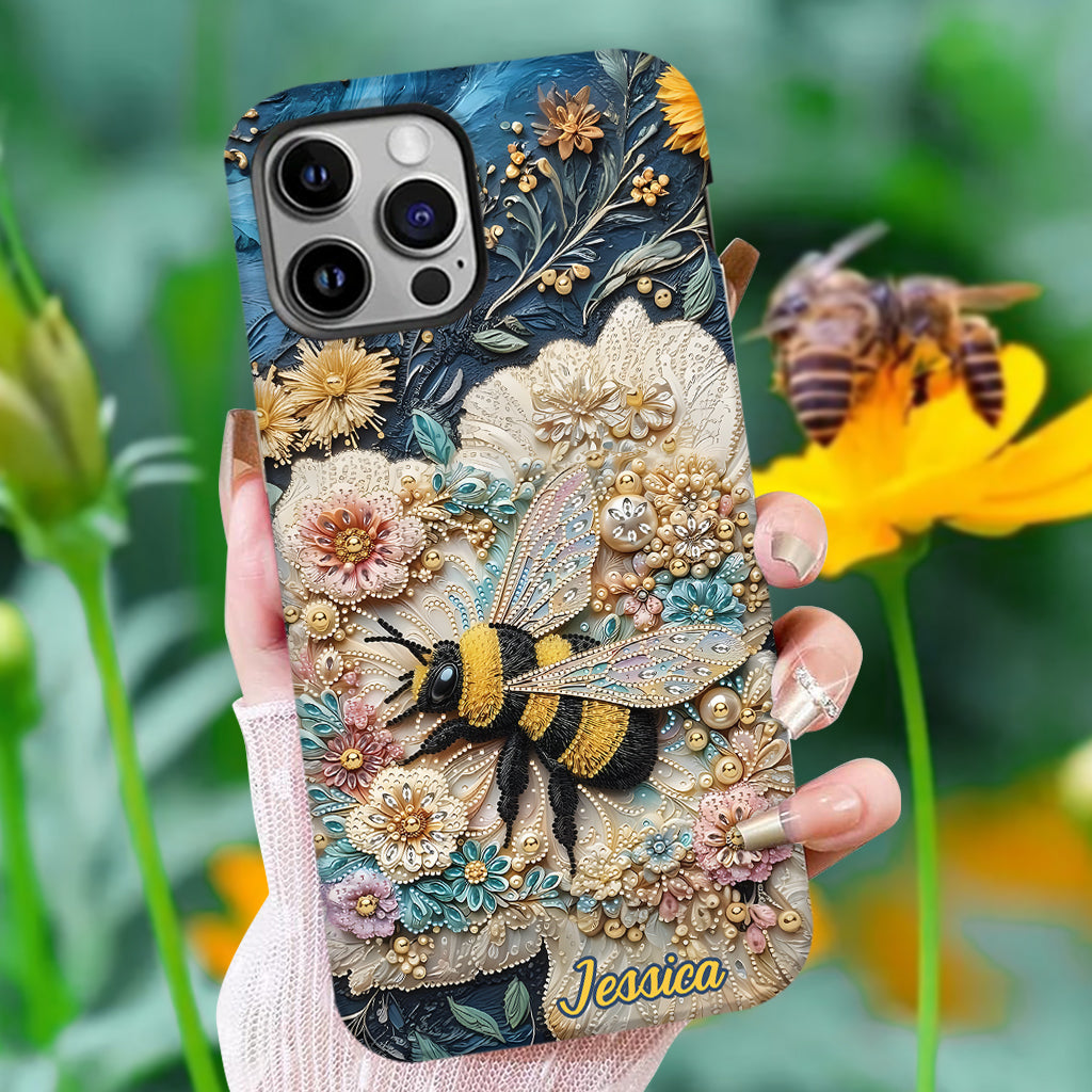 Bee Kind – Personalisierte Handyhülle mit Bienenmotiv