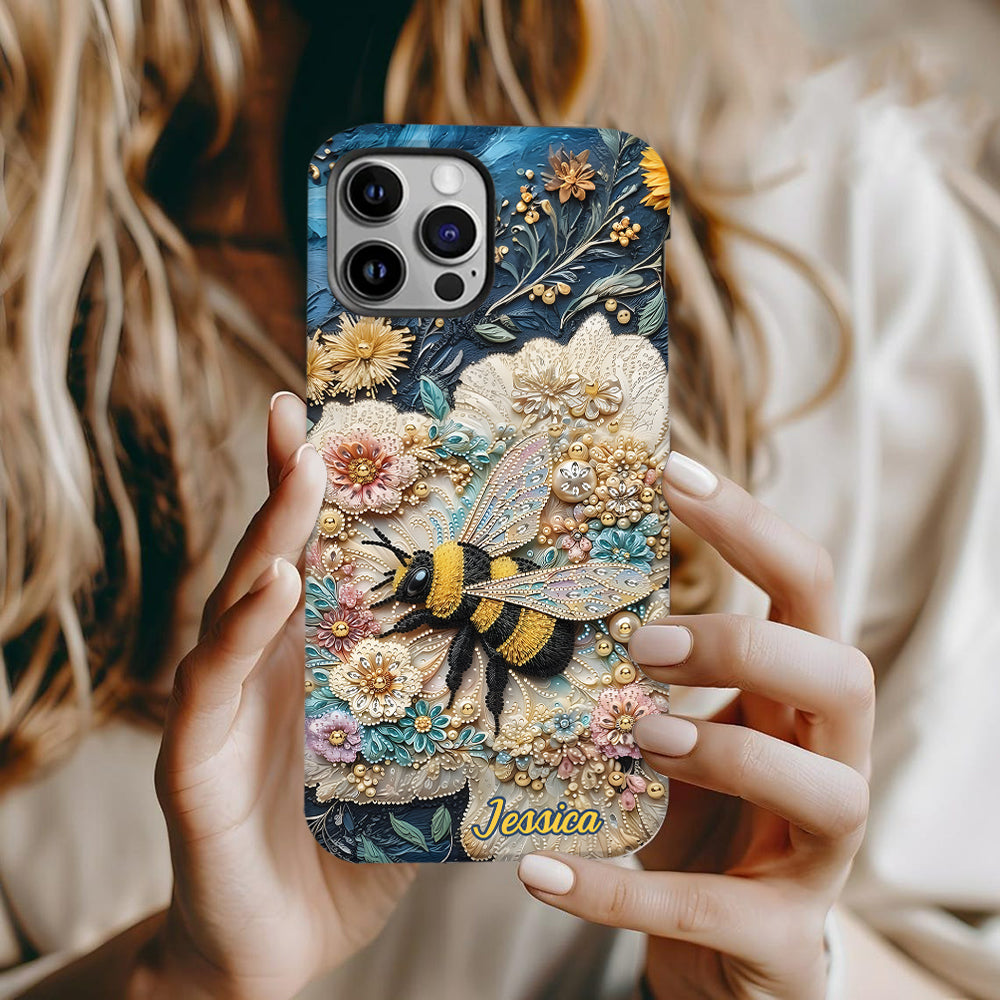 Bee Kind – Personalisierte Handyhülle mit Bienenmotiv