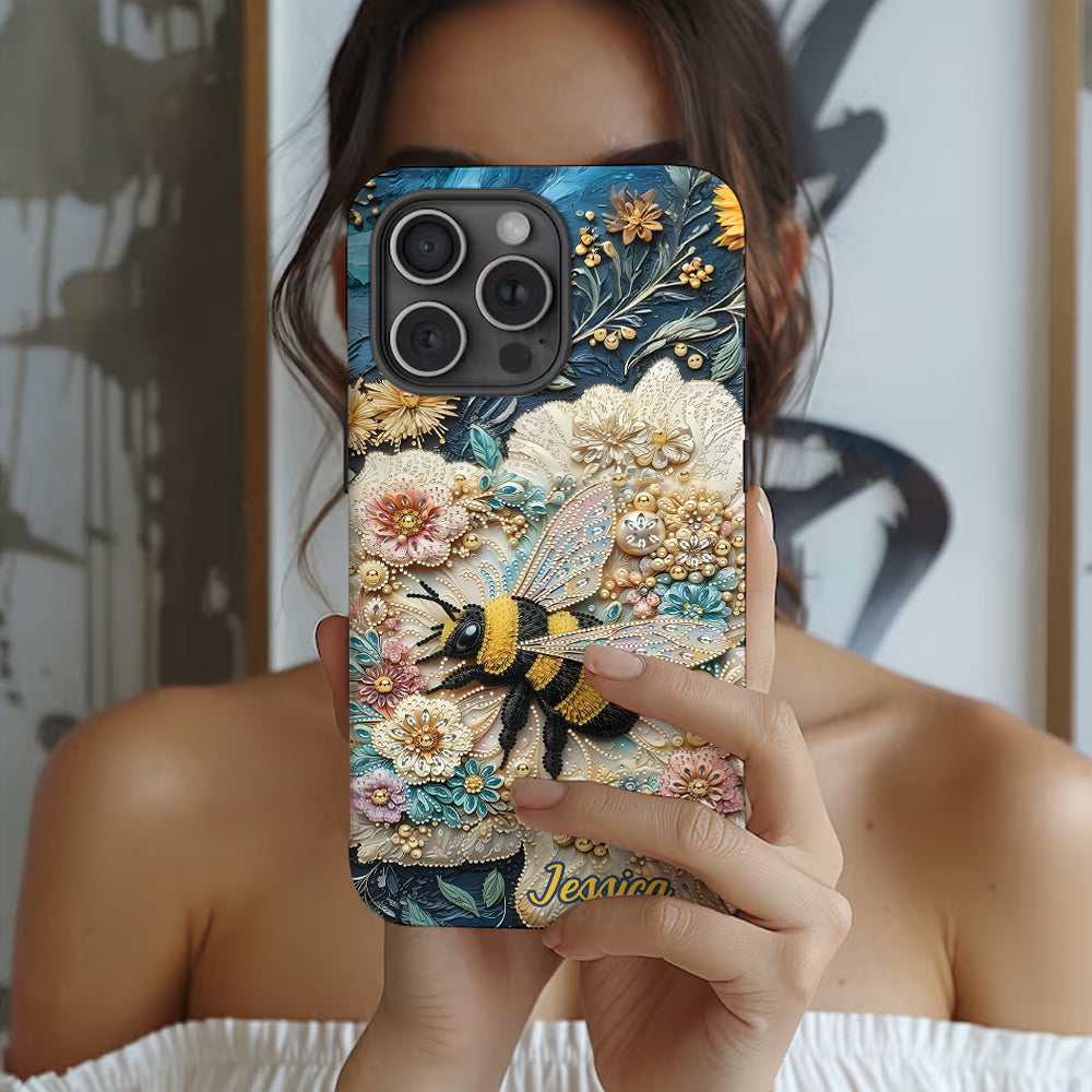 Bee Kind – Personalisierte Handyhülle mit Bienenmotiv