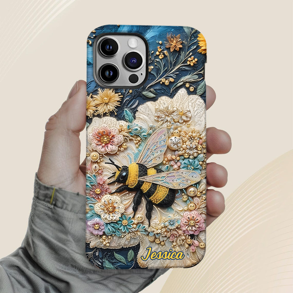 Bee Kind – Personalisierte Handyhülle mit Bienenmotiv