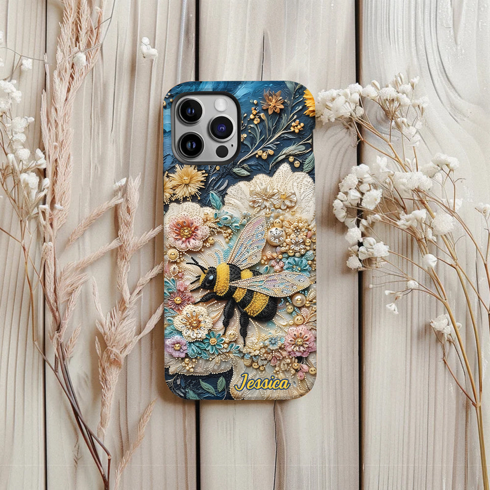 Bee Kind – Personalisierte Handyhülle mit Bienenmotiv