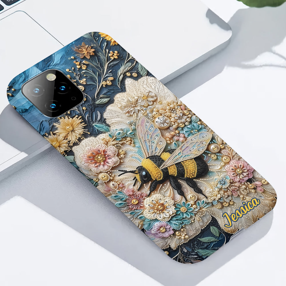 Bee Kind – Personalisierte Handyhülle mit Bienenmotiv