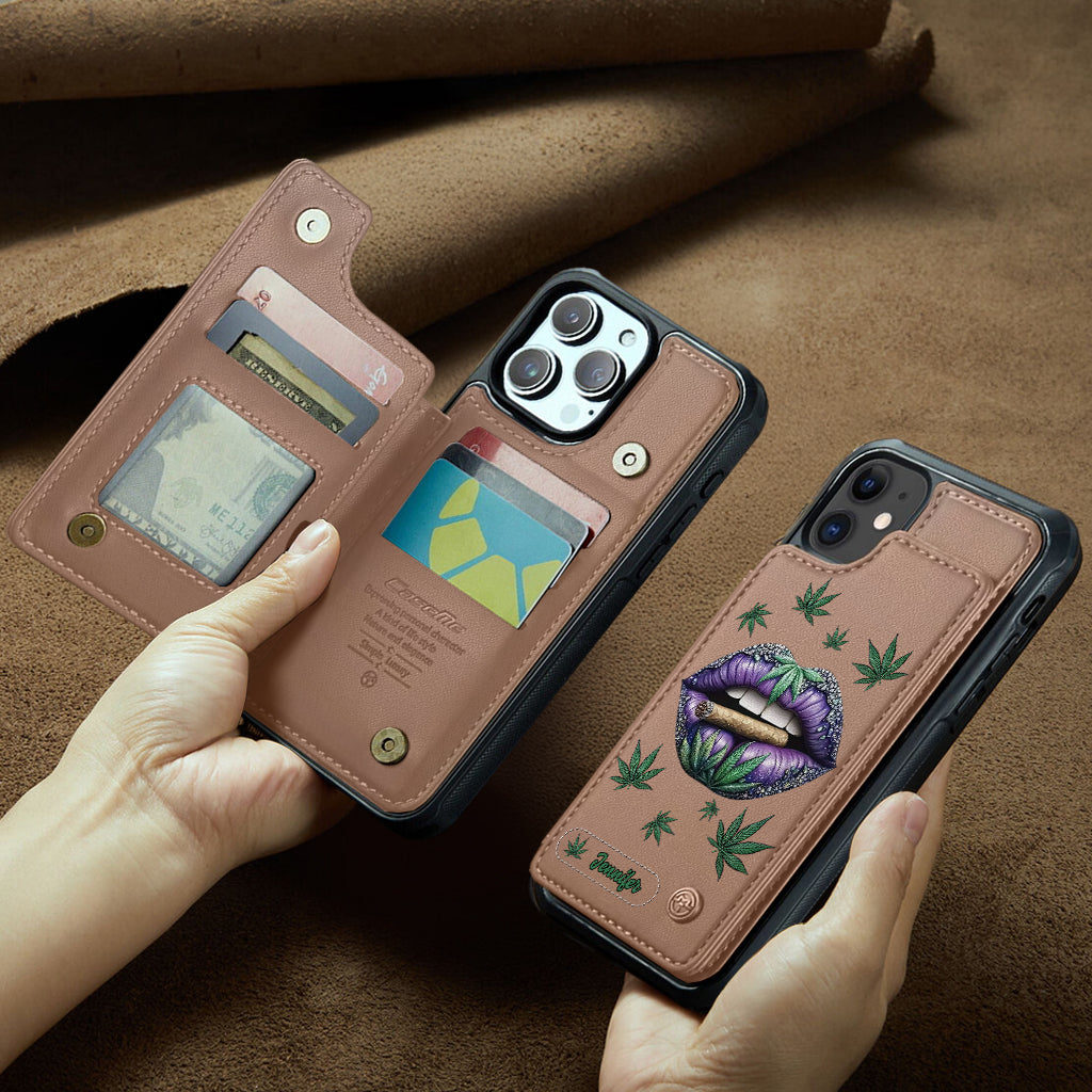 Hol dir den High – personalisierte Handyhülle mit Weed-Motiv