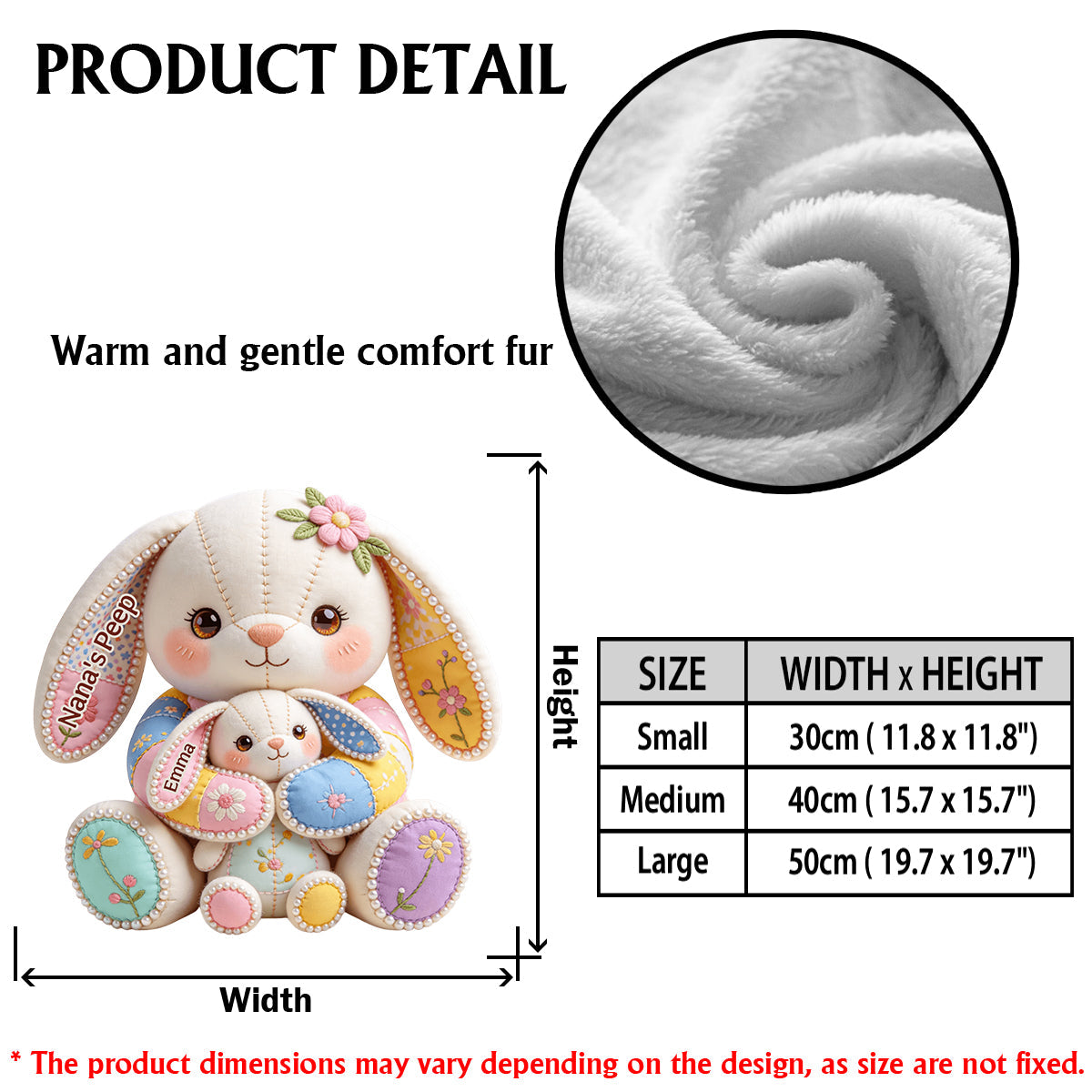 Grandma's Peeps - Personalized Grandma Premium Faux Fur Pillow